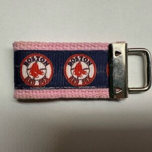 Boston Red Sox Pink and Navy Keychain